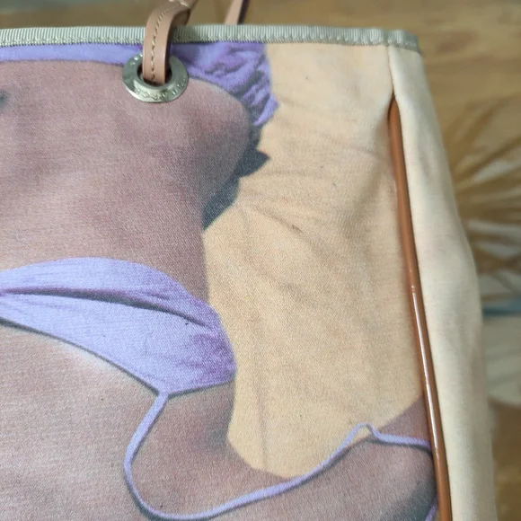 Vintage Anya Hindmarch printed Tote Bag 11x11x3.5" - Picture 14 of 16